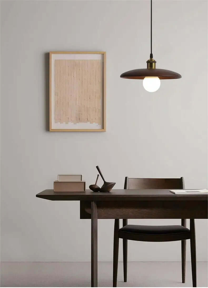 plafonnier en bois, suspension
