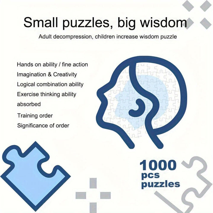 1000-teiliges Rundpuzzle - Sternzeichen-Motiv
