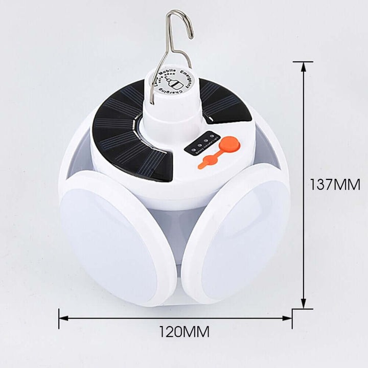 Lanterne de camping solaire rechargeable et étanche