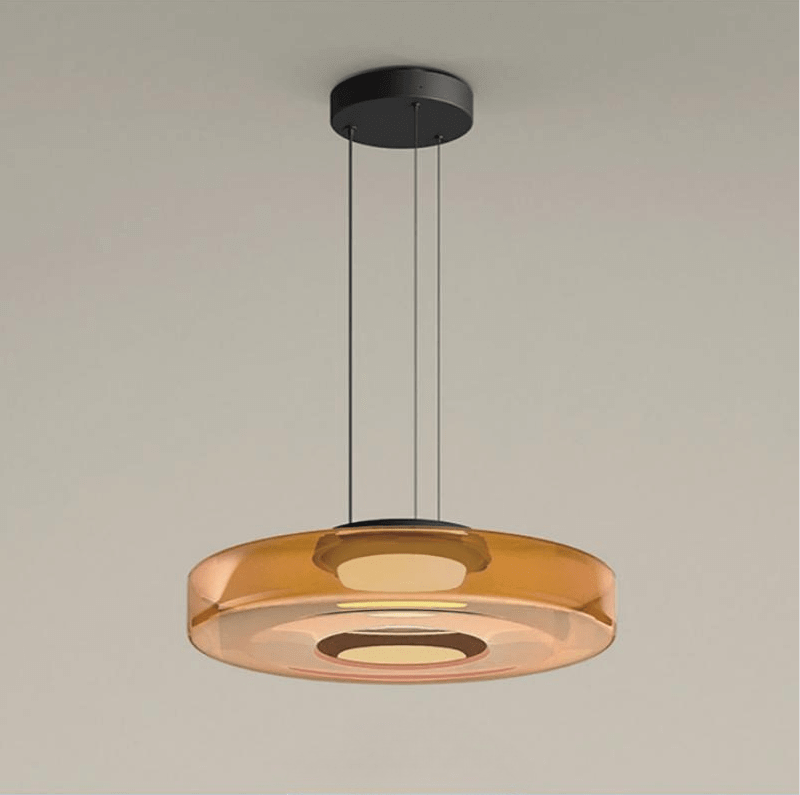 Moderne Glas-Hängeleuchte im Bauhaus-Stil