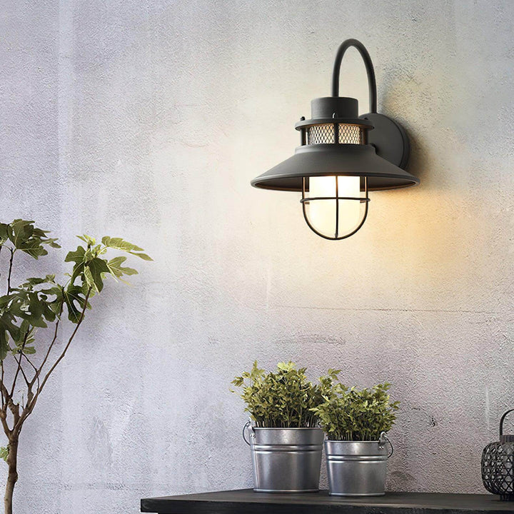 Außenwandleuchte Industrial Design Metall & Glas IP65