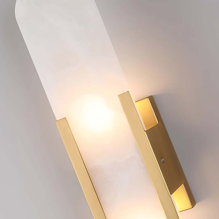 Langgestreckte Alabaster-Wandleuchte