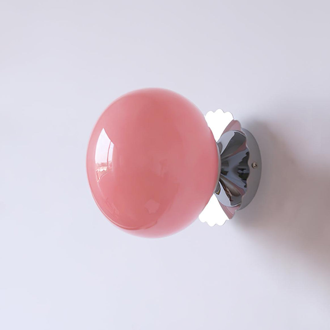 Moderne Rosa Glas Wandleuchte