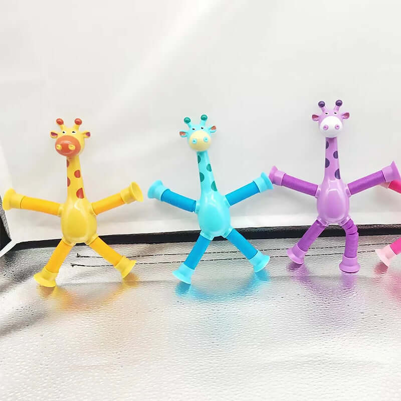 Flexibles Giraffenspielzeug mit Saugnapf