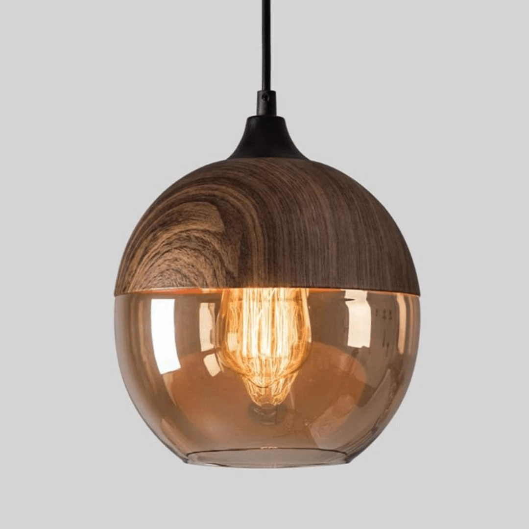 Skandinavische Holz Deckenleuchte