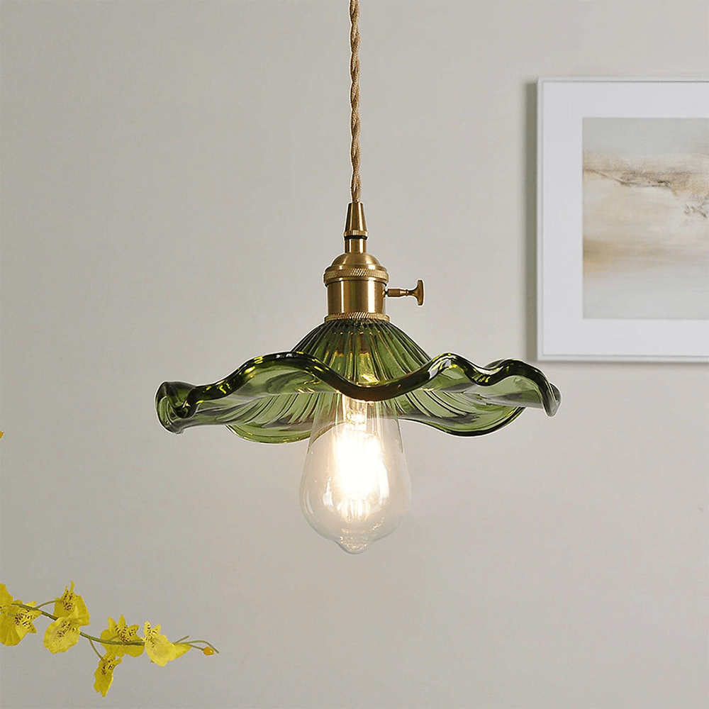 Blumen Pendelleuchte Glas LED