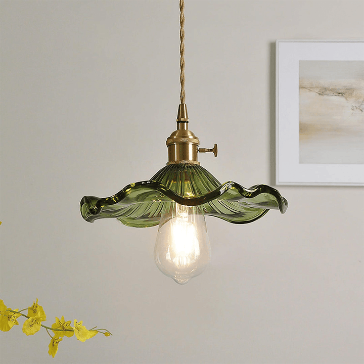 Blumen Pendelleuchte Glas LED