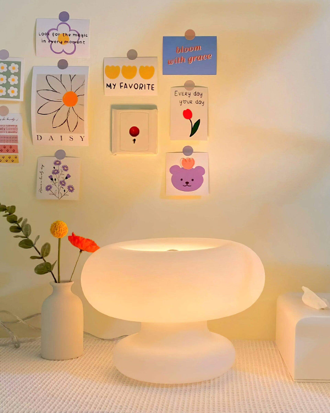 Lampe de table Donut design moderne éclairage intérieur LED