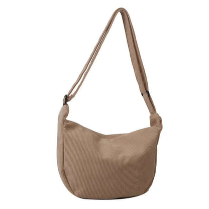 Sac à bandoulière en velours côtelé pour femme