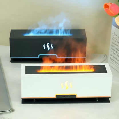 3-in-1 Aroma Diffuser Luftbefeuchter mit Flammenlicht