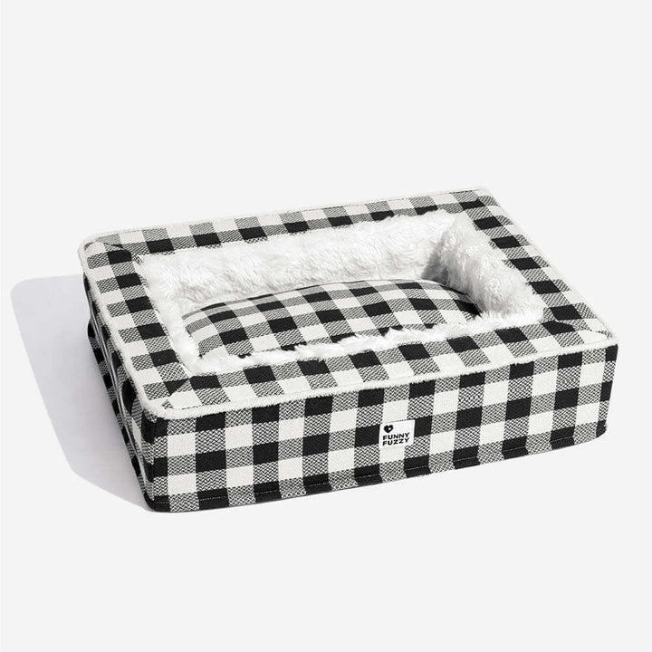 Gemütliches Hunde-Kuschelbett Kariert