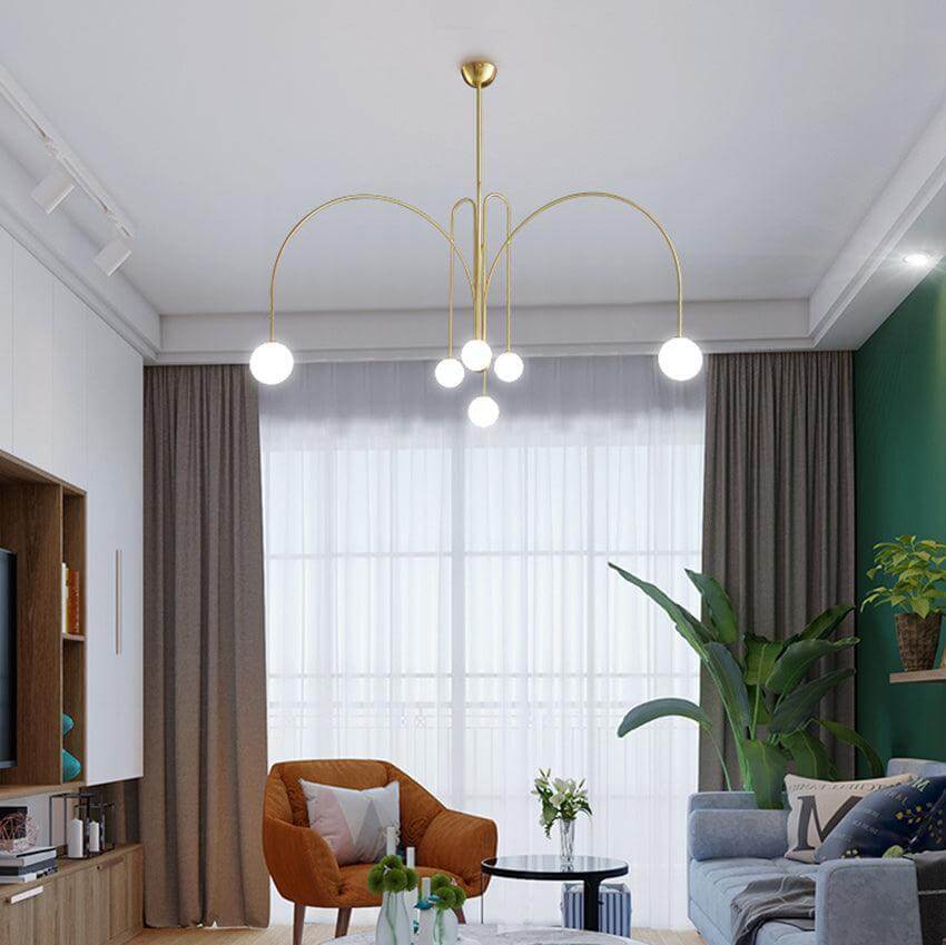 Suspension élégante en verre et métal
