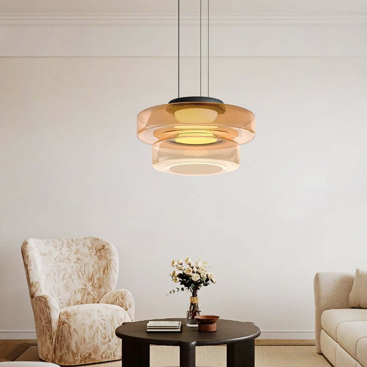 Élégante suspension en verre Bauhaus