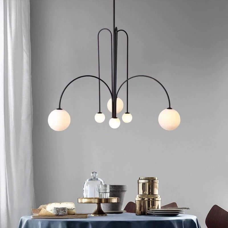 Suspension élégante en verre et métal