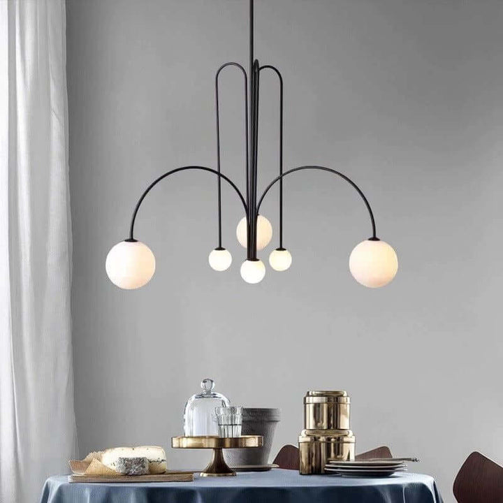 Suspension élégante en verre et métal