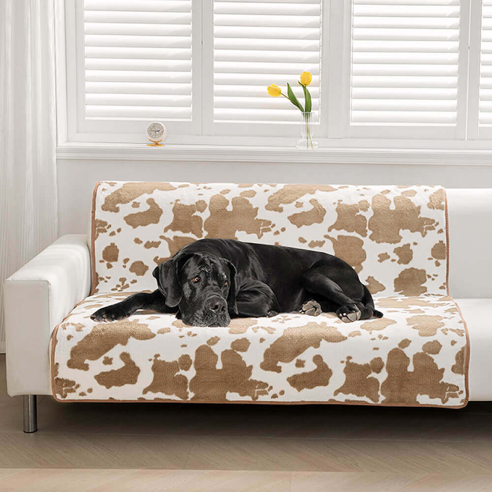 Couverture douillette pour animal de compagnie motif vache