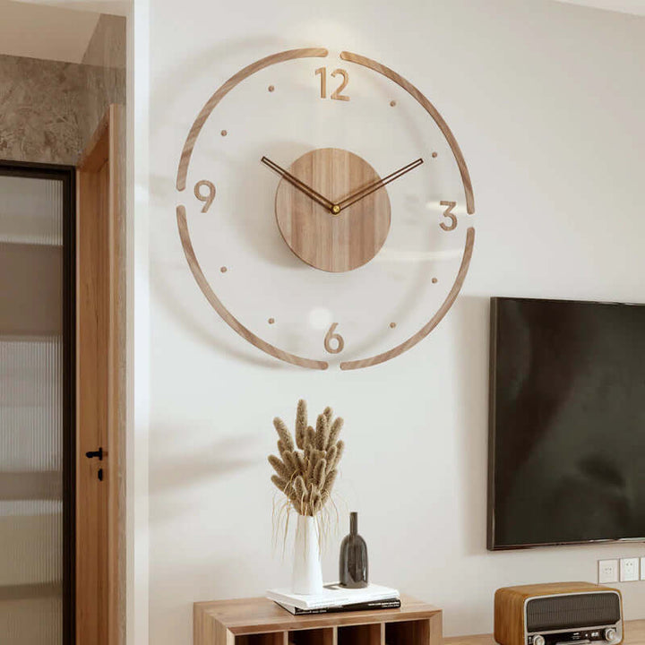 Horloge murale en bois au design scandinave