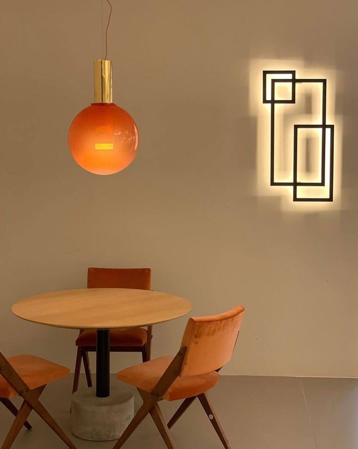 Elegante Pendelleuchte Glas & Metall