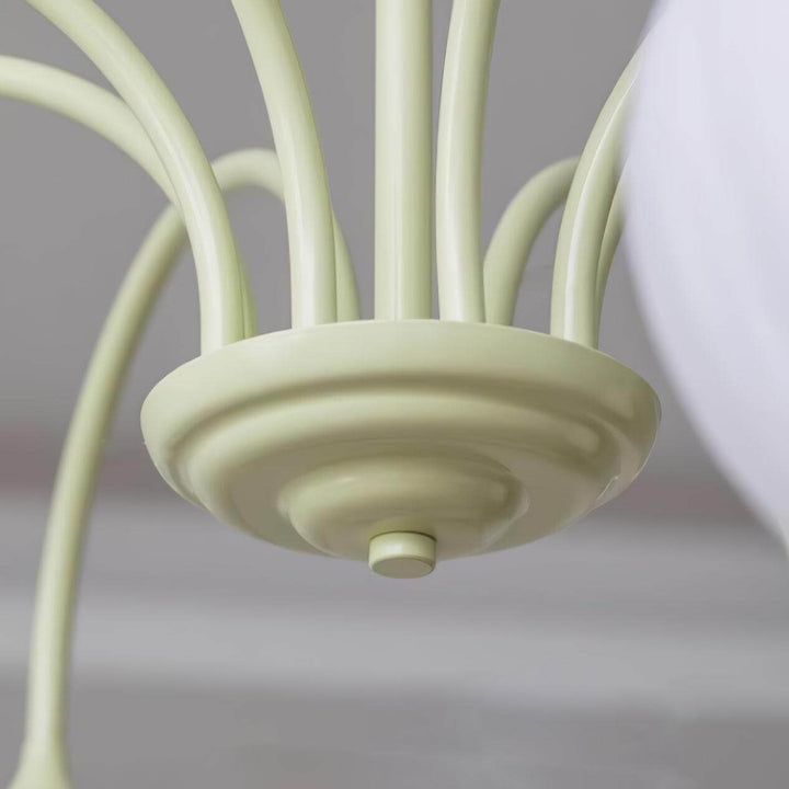 Tulpen-Matcha-Kronleuchter - 5-8 Leuchten