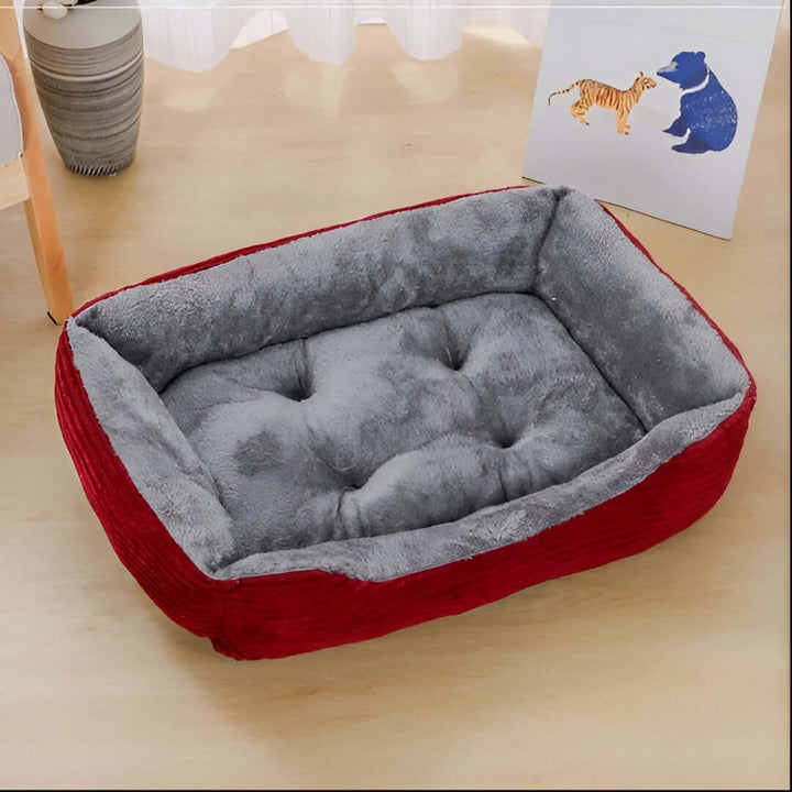 Lit orthopédique en peluche pour animaux de compagnie
