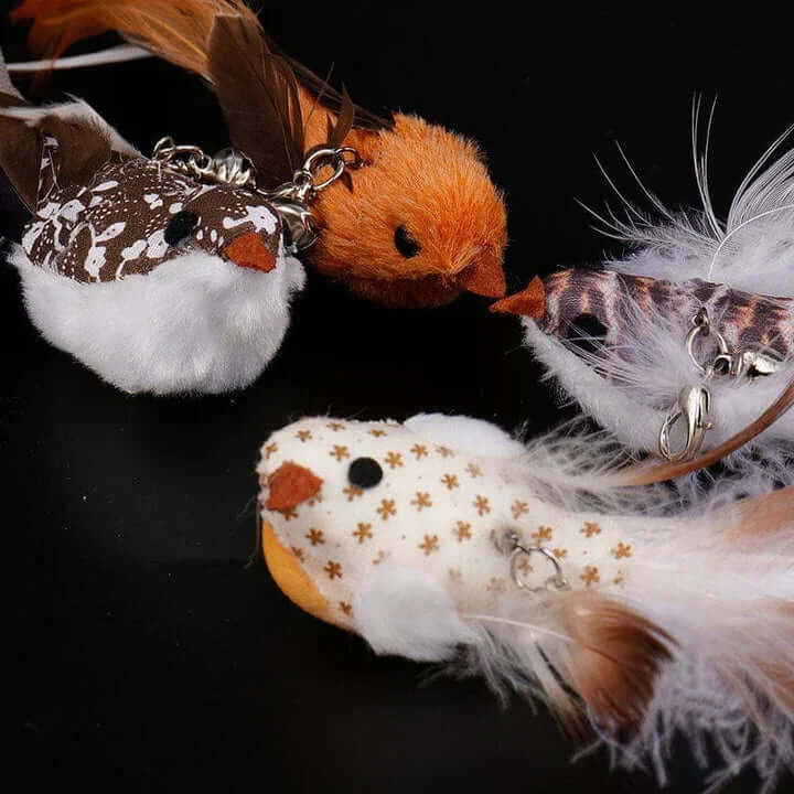 Jouet interactif pour chat - Oiseau à plumes