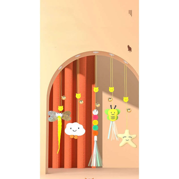 Jouet interactif suspendu pour chat