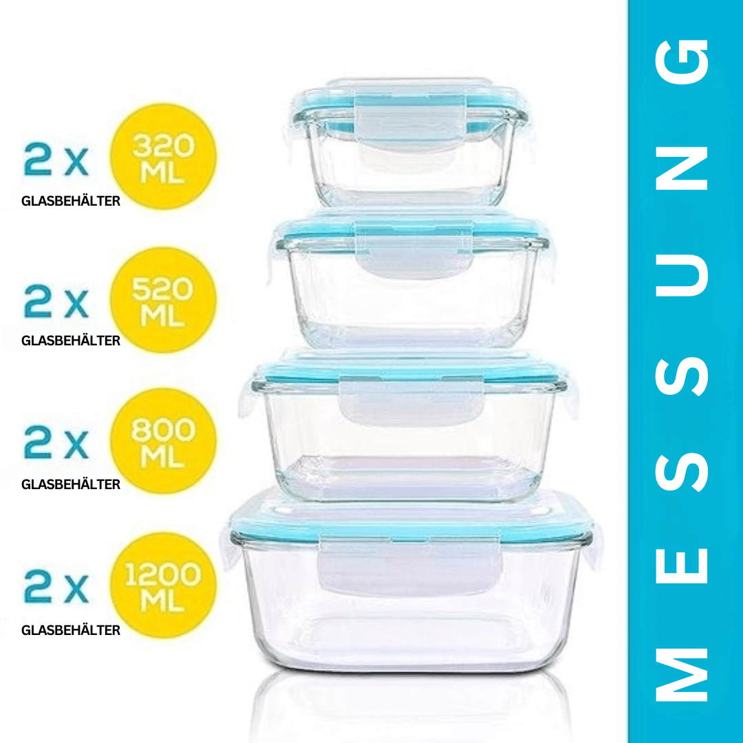 Glas-Lunchbox, Brotdosen auslaufsicher
