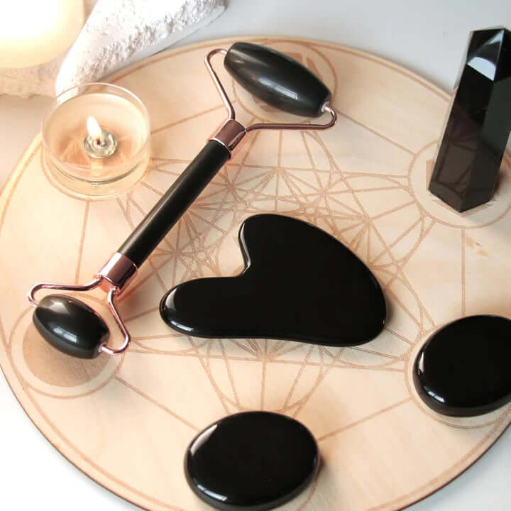 Gesichtsroller & Gua Sha Set - Für strahlende Haut