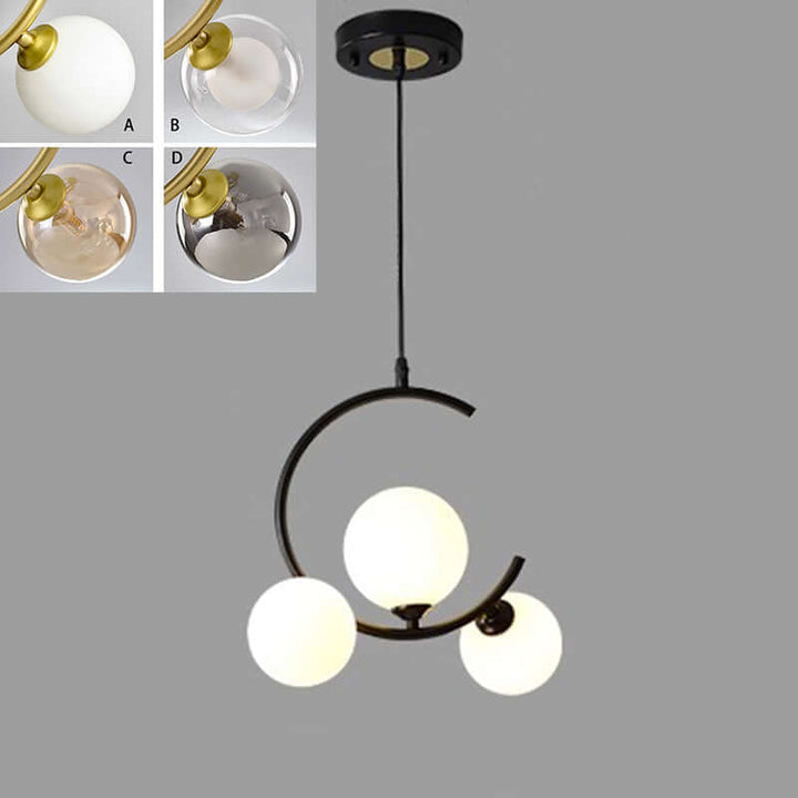 Moderne LED-Pendelleuchte, dimmbar, 3 Lichtköpfe