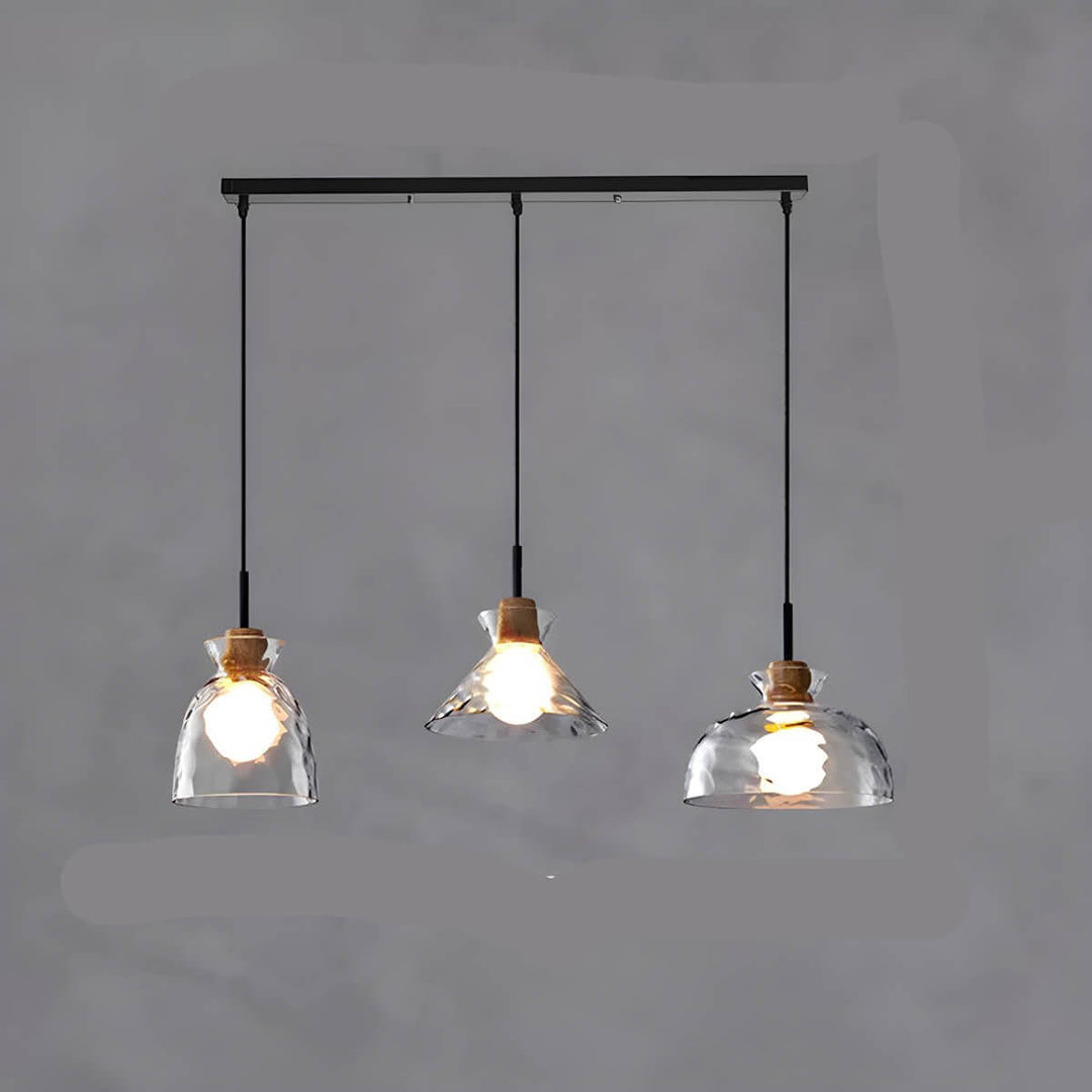 Moderner Glas-Kronleuchter, 1/3 Köpfe