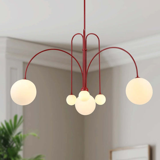 Suspension élégante en verre et métal
