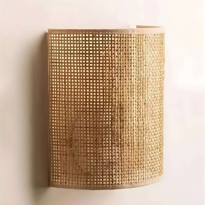 Handgeflochtene Rattan Wandleuchte