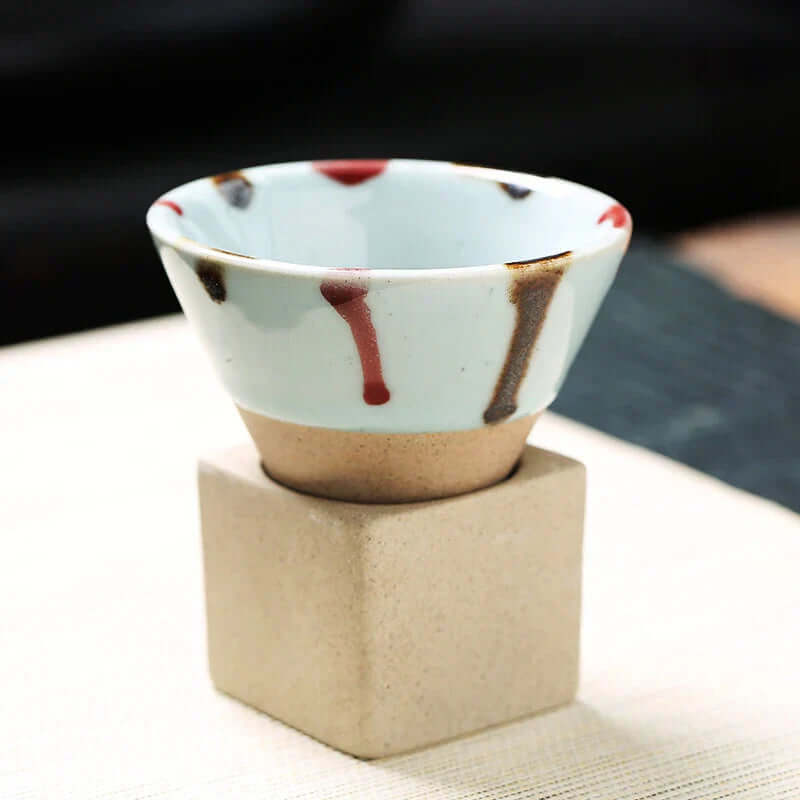 Handgefertigte Keramik Teetasse - Japanischer Stil