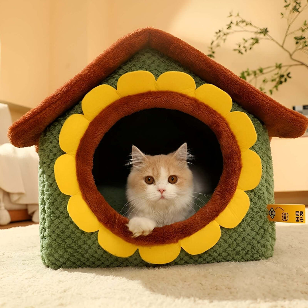 Tente confortable pour chat - grotte de couchage intérieure