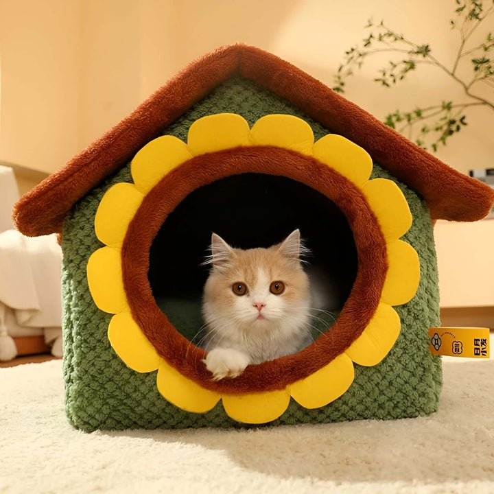 Tente confortable pour chat - grotte de couchage intérieure