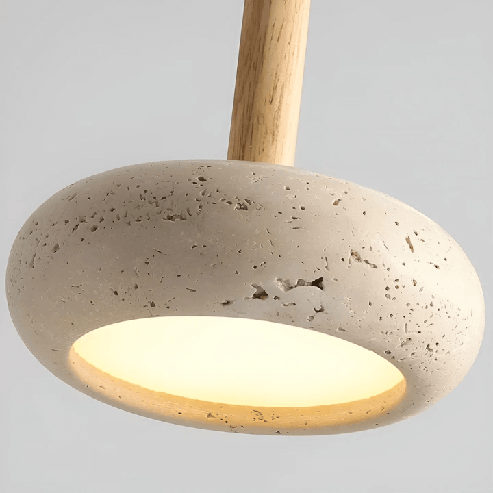 LED Deckenleuchte Retro Design Holzoptik