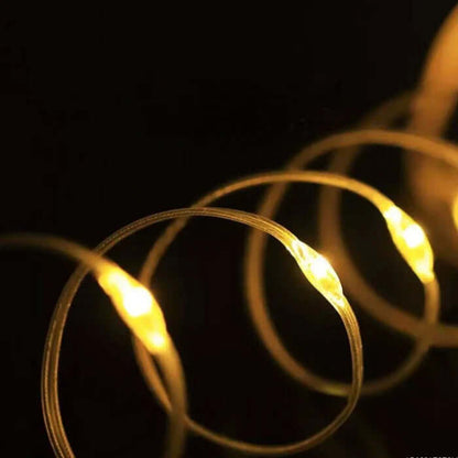Guirlande lumineuse LED 10 m, étanche, USB, blanc chaud