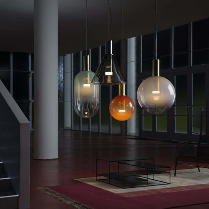 Elegante Pendelleuchte Glas & Metall