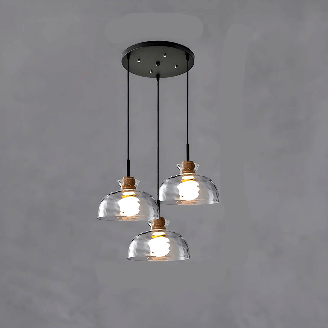 Moderner Glas-Kronleuchter, 1/3 Köpfe