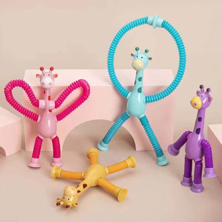 Flexibles Giraffenspielzeug mit Saugnapf