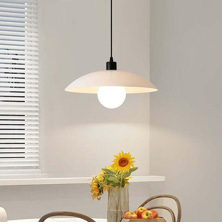 Minimalistische Pendelleuchte Weißglas