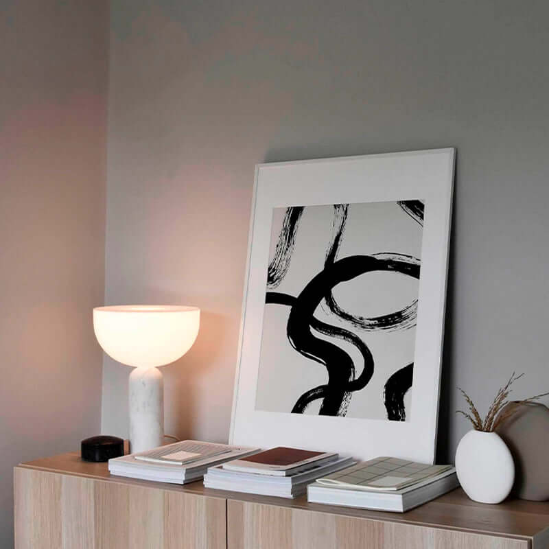 Lampe de table élégante en marbre