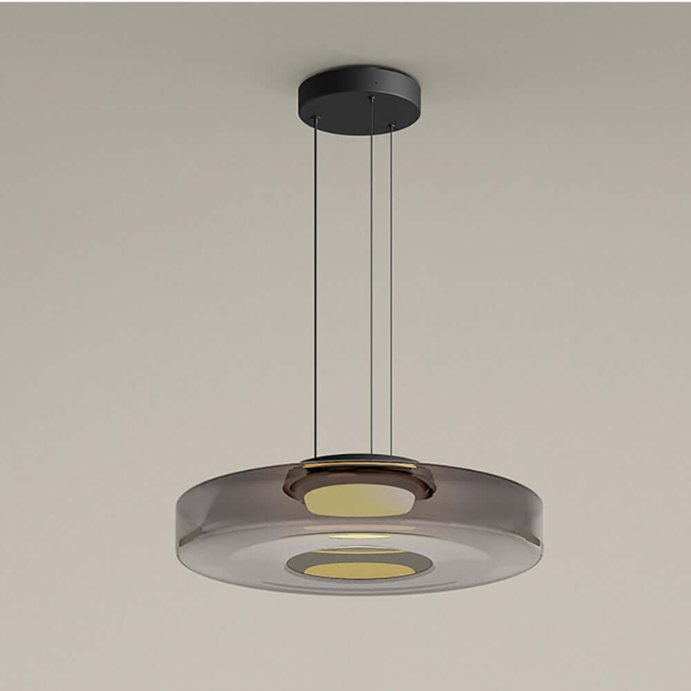 Elegante Bauhaus Glas-Hängeleuchte