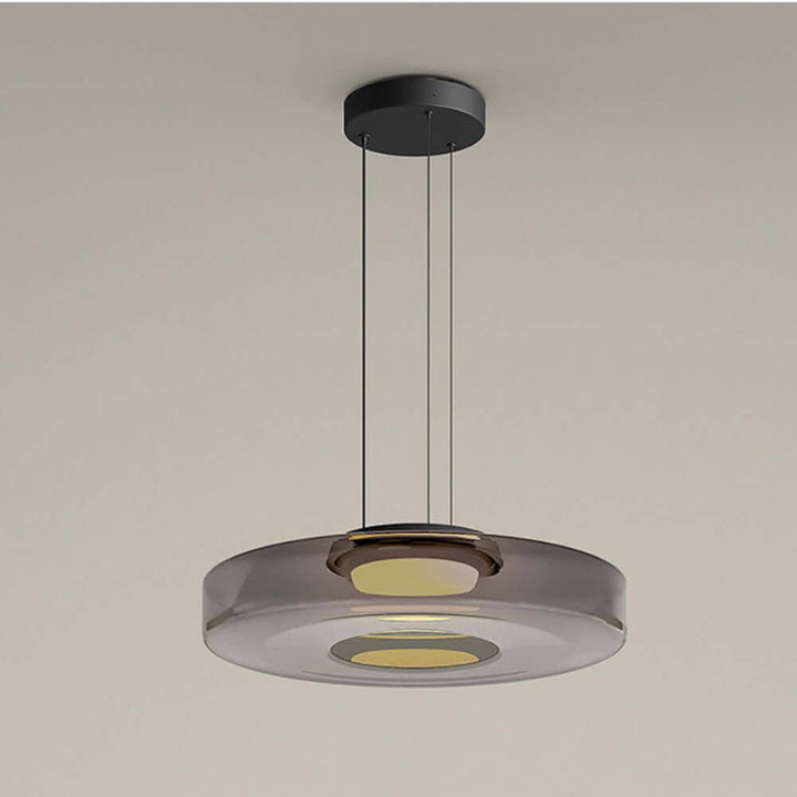 Élégante suspension en verre Bauhaus