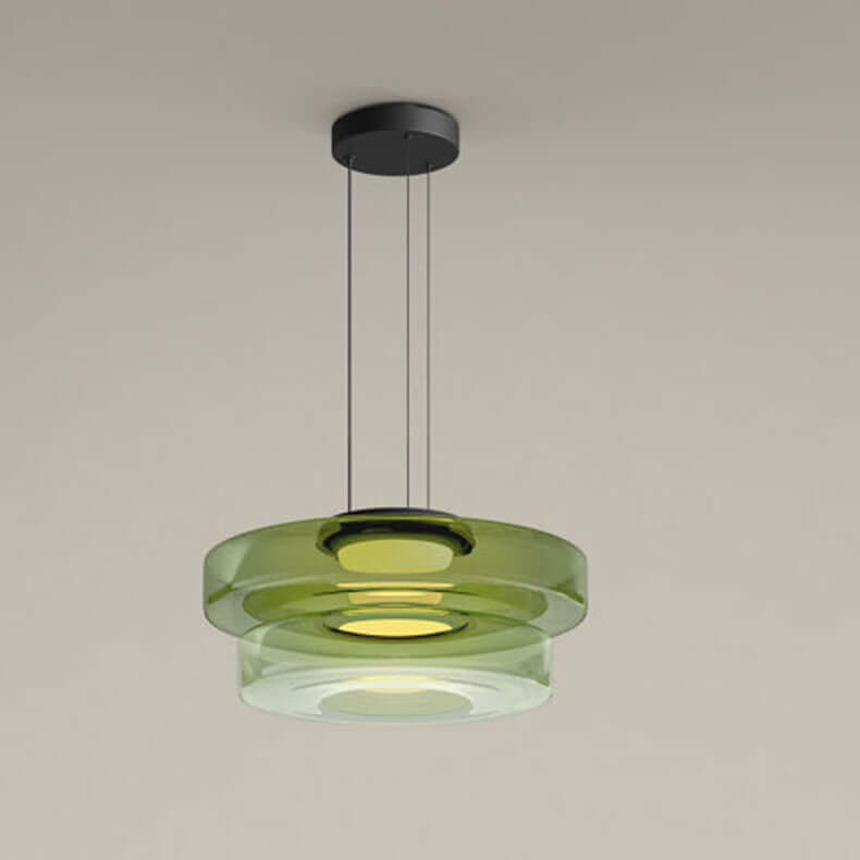 Elegante Bauhaus Glas-Hängeleuchte