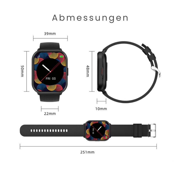 "Fitpro Ultra Smartwatch 2025 mit stilvollem Design, 11 Gesundheitsparametern, wasserdicht IP68, Fitness & Gesundheit"