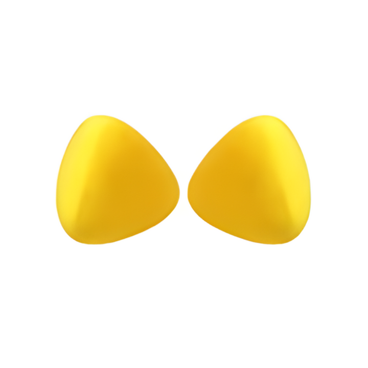 Gelbe, hypoallergene, geräuschreduzierende Ohrstöpsel, ergonomisch, wiederverwendbar, ideal für Ruhe und Komfort.