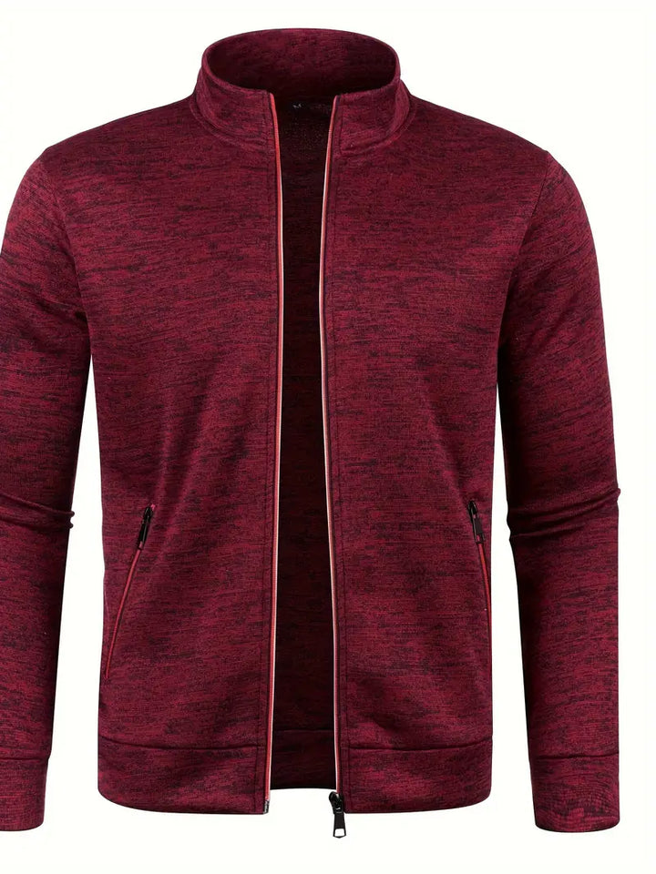 Graue Herren Weste mit Reißverschluss vorne, ideal für Winter, bietet Stil und Komfort für vielseitige Aktivitäten.