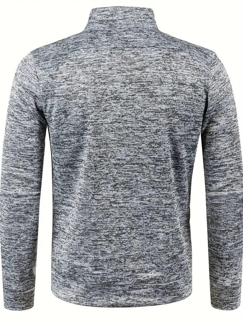 Graue Herren Weste mit Reißverschluss vorne, ideal für Winter, bietet Stil und Komfort für vielseitige Aktivitäten.
