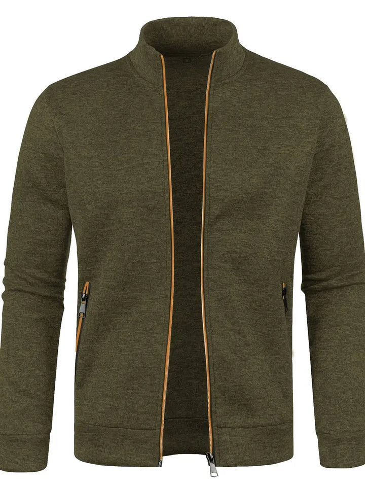 Graue Herren Weste mit Reißverschluss vorne, ideal für Winter, bietet Stil und Komfort für vielseitige Aktivitäten.
